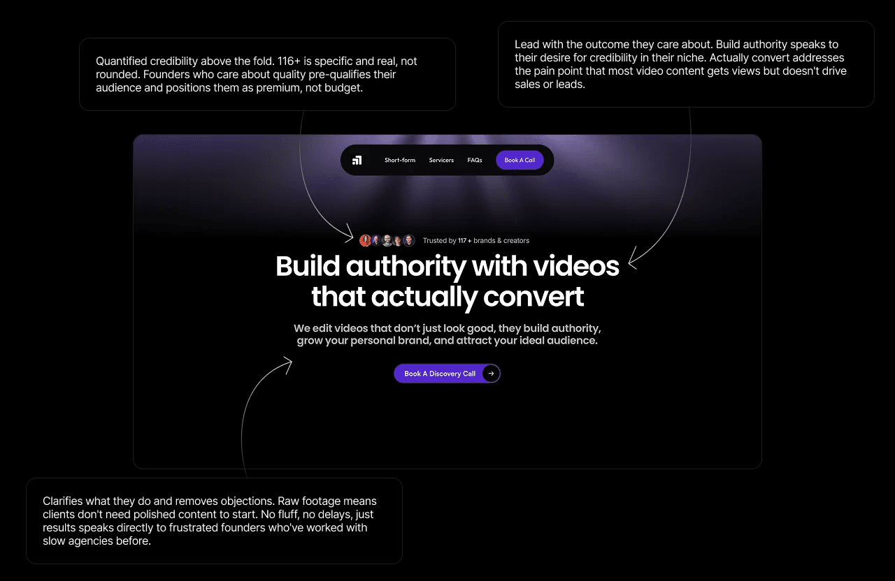 Upsync Media website hero section
